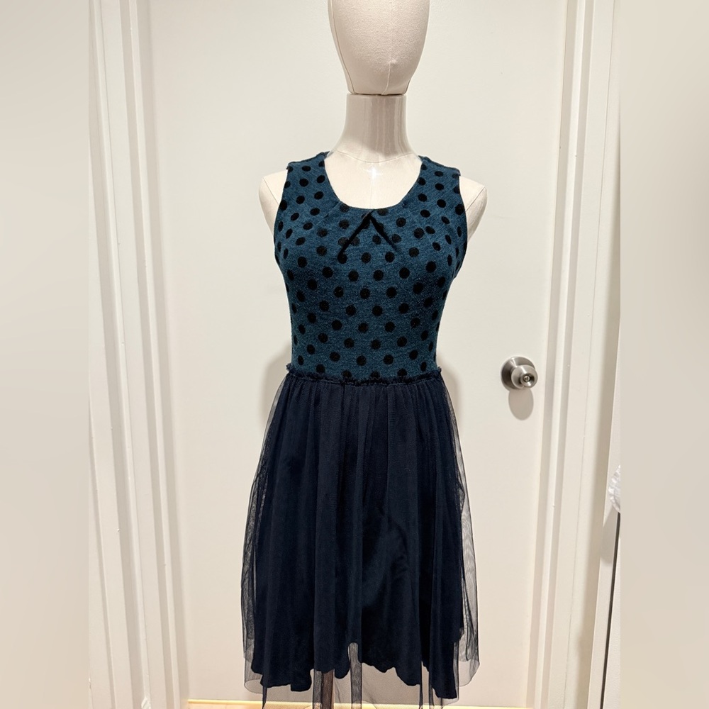 Anthropologie Navy Blue Sleeveless Midi Dress